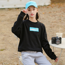 Fat girls spring clothes 2021 New Korean version of loose 12 foreign style 15 girls 13 years old female big childrens clothes spring and autumn