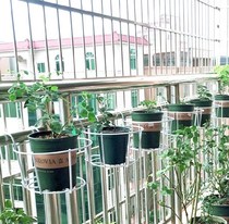 Storage balcony flower stand Hanging aluminum alloy flower stand hanging frame Decorative frame shelf flower table space-saving terrace guardrail