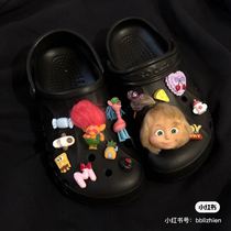 Hole shoes accessories Three-dimensional small red book original dark slippers diy trend accessories Cute decorative upper shoe buckle