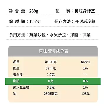 油醋汁0脂肪凉拌水煮蔬菜荞麦面酱料[3元优惠券]-寻折猪