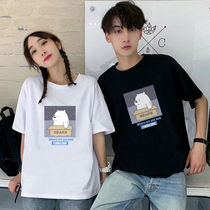 Summer short-sleeved T-shirt male students Korean loose large size jacket half-sleeved couples Harajuku wind ins trend class uniforms