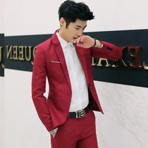 Mens small suit suit suit Yichun summer new Korean version of small suit slim coat size trend casual man