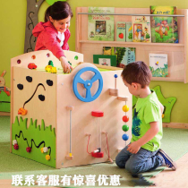 Seven-color flower kindergarten puzzle multi-faceted wear bead wear edit transfer game box toy hand-eye coordination training children