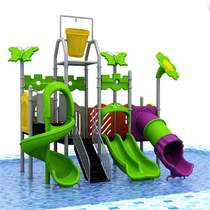 Kindergarten large outdoor outdoor childrens toys small doctor combination plastic slide water spray water slide