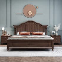 American solid wood bed modern minimalist light lavish oak double man bed main bedroom with bed 1 8 m contained bed storage large bed
