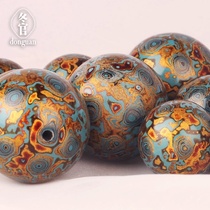 donguan Dongguan lacquerware Lacquer beads Single beads diy multi-treasure hand string necklace Buddha beads accessories accessories Turquoise blue gold