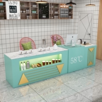Beauty Salon Collection Silver Desk Company Front Office Reception Desk Clothing Milk Tea Shop Small Counter Desk Brief modern bar