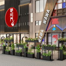 Outdoor Flower Case Combo Iron Art Flower Groove Courtyard Outdoor Flower Altar Sales Department Commercial Street Square Outside Swing Partition Fence