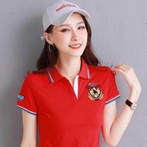 95 cotton polo shirt woman short sleeve 2021 new summer women dress Compassionate Loose large size Slim Turnover sport t-shirt
