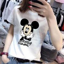 95 cotton 2021 new summer fitting round collar woman with short sleeve pure cotton T-shirt student Korean version loose with large size for undershirt