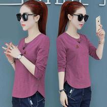 2021 Spring New Casual Loose Long Sleeve T-shirt Women New Size base shirt Top
