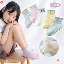 Childrens net red socks Tide childrens socks Boy baby socks Spring female treasure summer thin two-year-old baby summer