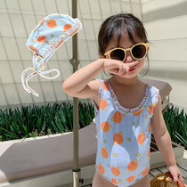 Girls swimsuit 2021 new Korean net red children girl baby swimsuit female baby two-year-old one-piece princess