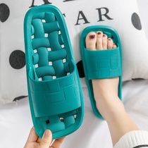 Ladies and slippers 2021 new foreign style non-slip bath loopholes couple Net red with ins bathroom men summer