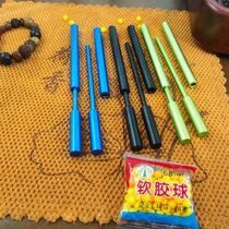 Crackling barrel aluminum alloy imitation bamboo handicraft 8090 nostalgic childrens toy bamboo barrel gun bamboo barrel gun thunderbolt gun