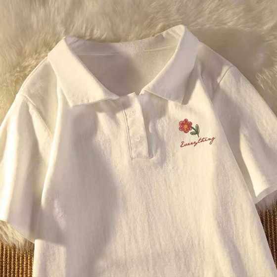Zhongda Children 100% pure cotton loose niche short-sleeved T-shirt polo shirt girls summer design Japanese lapel top
Zhongda Children 100% pure cotton loose niche short-sleeved T-shirt polo shirt girls summer design Japanese lapel top