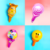 Childrens handheld stick refueling stick Birthday party decoration aluminum film balloon Kindergarten activity arrangement cheering stick