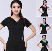 Super fire square dance performance clothing All-match short-sleeved top Latin dance practice clothes body clothes Aunt trend dance skirt