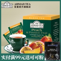 AHMAD TEA Aman peach passion fruit flavor black TEA 10 independent packaging imported TEA bags