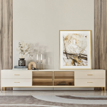 Light luxury style rock board coffee table TV cabinet post-modern minimalist paint high storage floor cabinet small apartment living room furniture