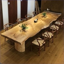 New Chinese original wooden board table desk desk antique drinking tea tables Zen kung fu tea table and chair combination