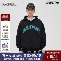 Chen Wei Ting Chao brand CANOTWAIT autumn retro style slogan printing men and women couple cotton sweater hoodies