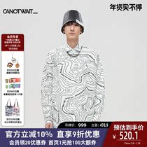 Chen Wei Ting tide CANOTWAIT summer contour text full of printed men and women knitted long-sleeved shirt