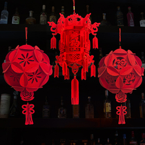 New Year decorations embroidered ball 2022 Year of the tiger Lunar New Year decorations shopping mall shop window small hanging decoration New Years Day decoration arranged supplies