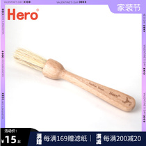 Hero cleaning brush wooden coffee powder cleaning brush solid wood handle coffee machine hand grinder cleaning brush