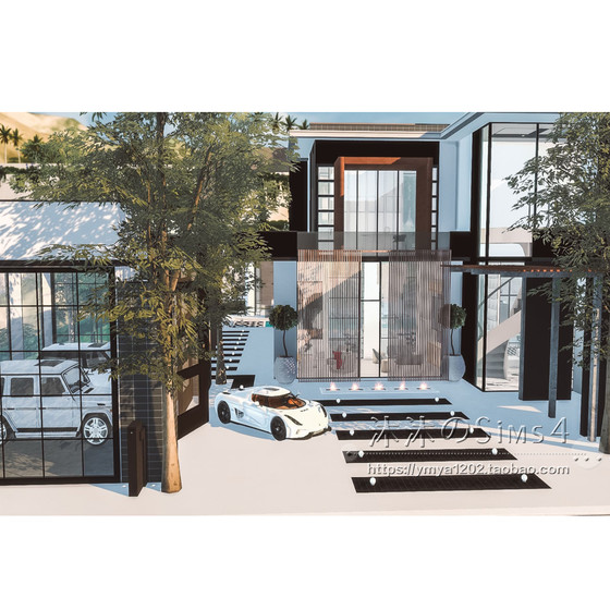 Sims 4CC House mod Beverly Hills 2 bedrooms 2 bathrooms residential one set with furniture 50x40#27
Sims 4CC House mod Beverly Hills 2 bedrooms 2 bathrooms residential one set with furniture 50x40#27