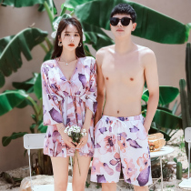 Couple swimsuit 2021 New Summer men and women Seaside Beach Water Park Bikini hot spring swimsuit set