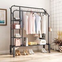 Mobile hangers carts dormitory hangers floor pulleys movable hangers home clothes racks with pulleys