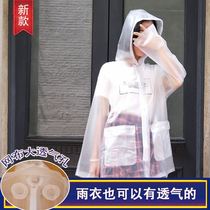 2021 new rain cape zipped jacket Breathable Transparent Raincoat Waterproof and Dirty Short women Mens transparent Rain-proof