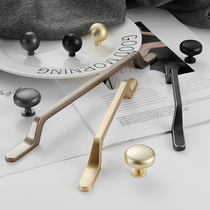 Casmaster cabinet door drawer pull handle wardrobe modern minima high-end minimalist light and luxurious golden American aluminum alloy door handle
