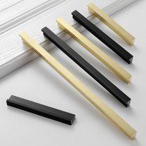 Cabinet door handle light and luxurious golden modern minimalist black lengthened wardrobe door handle American cupboard drawer handle