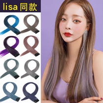 Hanging ear dye hair chip wigs long-haired silk short imitation in the small piece of invisibility gradually becomes thin and seamless