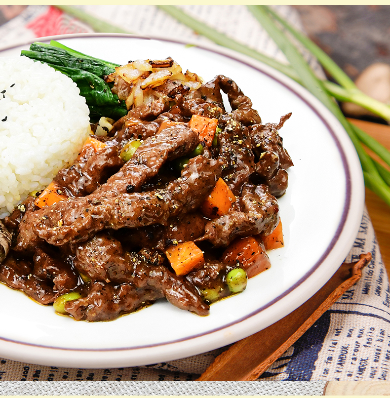 粮农料理包黑椒牛柳180g快餐料包小碗菜外卖盖浇饭