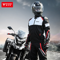 Spring Summer Motorcycle Riding Suit Male Locomotive Rider Equipment Waterproof Warm Road Suit Anti-Fall Breathable Racing Car Suit