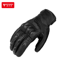 Cross-country motorcycle riders glove genuine leather locomotive racing windproof and warm and chill male and female autumn and winter riding equipment