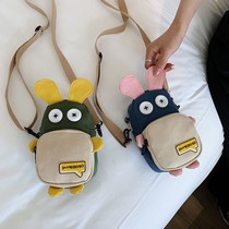 Cartoon Bag Summer Canvas Bag bag 20 Womens new personality cartoon Blame Little Bu Bag Cute Girl Net Red