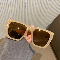 ins2021 round face new black sunglasses summer glasses Korean version of the tide net red sunglasses female big face thin