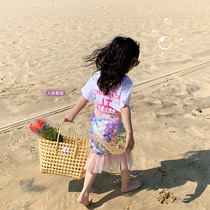 Mermaid suit 2023 new Korean version of children's young girls' summer dress