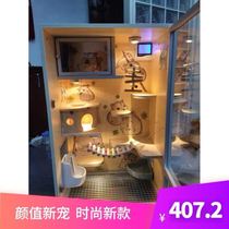 Dragon Cat Special Cabinet Cage Solid Wood Eco Plate Wood Nest Villa Home Living Things Pets Luxury Ice Nest Air Conditioning House