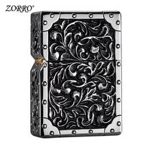 zorro kerosene lighter windproof personality creative send armor boyfriend tide grinding wheel heavy Royal Noble zorro gambling