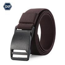 Belt canvas belt buckle elastic elastic plastic mens casual nylon belt new mens metal Joker pants