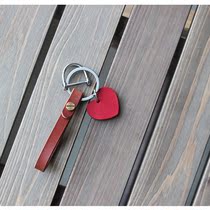 Love creative custom handmade cowhide vintage car keychain multifunctional cute pendant