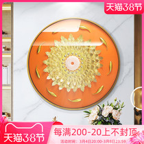 Round Decoration Painting Modern Minimalist Light Extravaganza Veranda Aisle Single-Piece Hanging Painting Handmade Inlay Solid Physical Painting