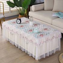 Non-slip coffee table cover all-inclusive simple modern lace tablecloth mat living room cover rectangular table cover
