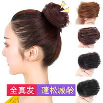 True hair circle pill head wig female Han dress paste decorative artifacts fluffy people grab clamps bag