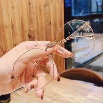 Phnom Penh Glasses Delivery Glasses Box New Ultralight Anti-Blue Light Radiation Net Red Light Polygonal Nearsighted Men And Women Flat Light Eyewear